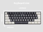 SAMA 60% RGB Wired Gaming Keyboard - White Purple