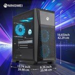 NINGMEI Master Gaming PC - AMD Ryzen & RTX 4060