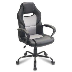 Ergonomic Grey Gaming Chair with Lumbar Support