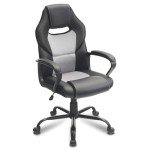 Ergonomic Grey Gaming Chair with Lumbar Support