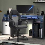 Ergonomic Grey Gaming Chair with Lumbar Support