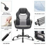 Ergonomic Grey Gaming Chair with Lumbar Support