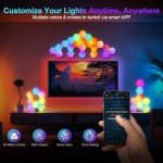 JIMIMORO Hexagon RGB LED Light Panels - 8 Pack