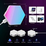 JIMIMORO Hexagon RGB LED Light Panels - 8 Pack