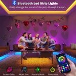 Leeleberd RGB LED Strip Lights with Remote
