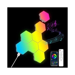 8 Pack RGB Hexagon Wall Lights for Gaming