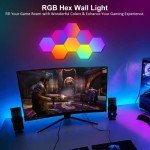 8 Pack RGB Hexagon Wall Lights for Gaming