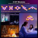 8 Pack RGB Hexagon Wall Lights for Gaming