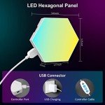 8 Pack RGB Hexagon Wall Lights for Gaming