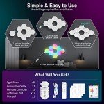 8 Pack RGB Hexagon Wall Lights for Gaming