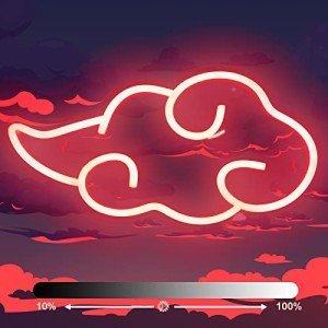 Red Cloud Anime LED Neon Sign for Gaming