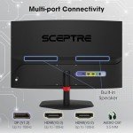 SCEPTRE 24-Inch Curved Gaming Monitor with Speakers