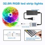 Color Changing 32.8ft LED Strip Lights Kit