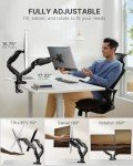 HUANUO Dual Monitor Desk Mount with Gas Spring