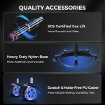 GTPLAYER Blue Gaming Chair with Footrest and Lumbar Support