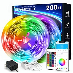 DAYBETTER 200ft LED Strip Lights with App Control