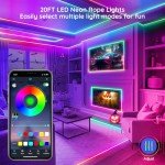 20Ft RGB Neon LED Rope Lights for Gaming