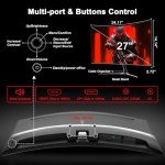 SANSUI 27" Curved Gaming Monitor 180Hz FHD