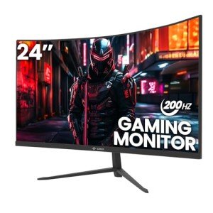 CRUA 24" Curved Gaming Monitor 200Hz FHD