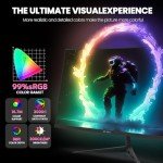 CRUA 24" Curved Gaming Monitor 200Hz FHD