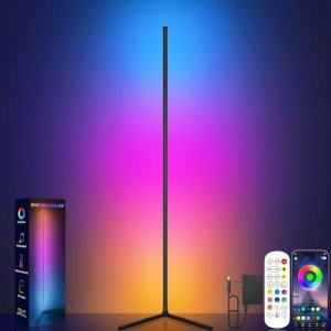 RGB LED Corner Floor Lamp with Music Sync