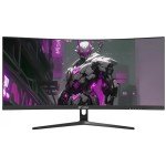 CRUA 30" Curved Gaming Monitor, 144Hz/200Hz Computer Monitor, WFHD(2560 * 1080P) 1500R VA Screen, 99% sRGB PC Monitors Support FreeSync, Wall Mount Install(HDMI, DP)- Black