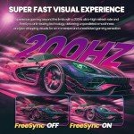 CRUA 30" Curved Gaming Monitor, 144Hz/200Hz Computer Monitor, WFHD(2560 * 1080P) 1500R VA Screen, 99% sRGB PC Monitors Support FreeSync, Wall Mount Install(HDMI, DP)- Black