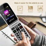Artfone 4G Senior Flip Phone with SOS Button