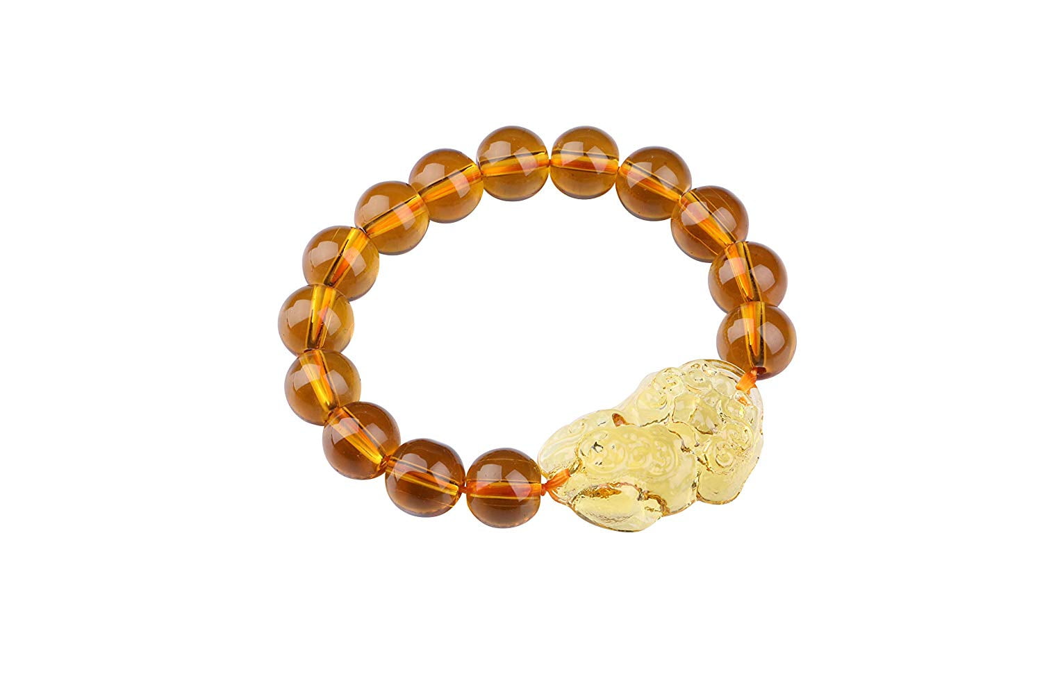 Citrine Crystal Pi Xiu Bracelet for Wealth & Luck