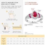 Sterling Silver Ruby Halo Ring for Women