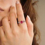 Celtic Knot 925 Sterling Silver Ruby Ring