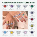 Ruby Cushion Cut Engagement Ring in Sterling Silver