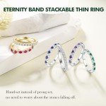 Golden Ruby Eternity Band Ring for Women Size 8