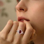 July Birthstone Ruby Ring in Sterling Silver