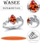 Sterling Silver July Birthstone Ruby Leaf Ring