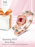 July Birthstone Ruby Ring in Sterling Silver