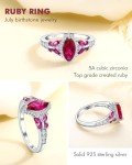 Stunning Ruby Marquise Halo Engagement Ring