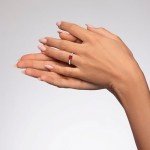 18K White Gold Plated Ruby Ring for Women