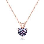 June Birthstone Heart Necklace for Women