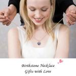 June Birthstone Heart Necklace for Women