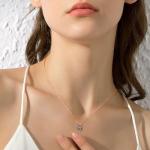 June Birthstone Heart Necklace for Women