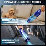 Cordless Handheld Vacuum with Powerful 16000Pa Suction
