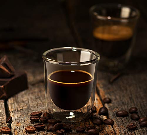 JoyJolt Double-Walled Espresso Glasses - 2 Pack