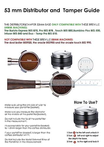 Dual-Head Coffee Distributor & Tamper for 54mm