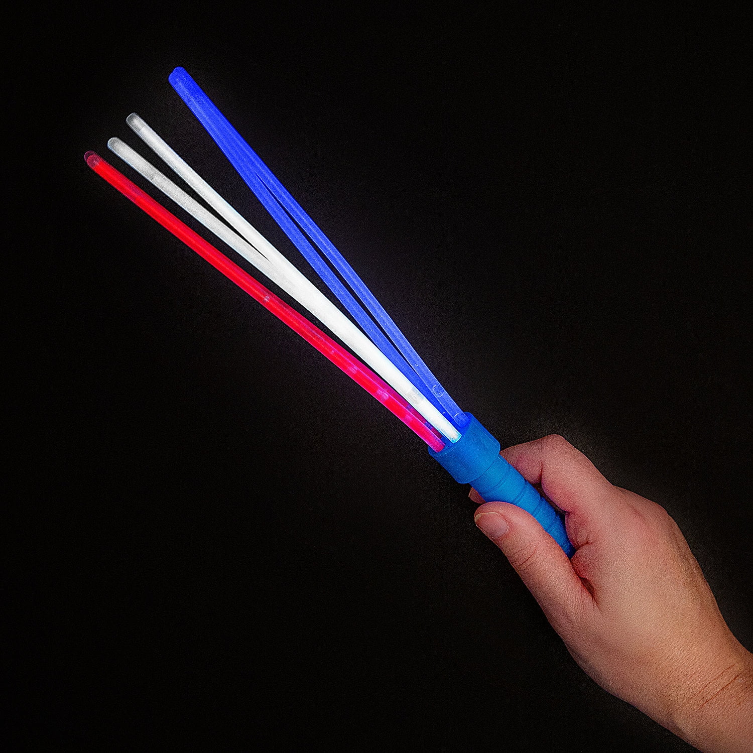Patriotic Glow Stick Spray Wands - 12 Pieces