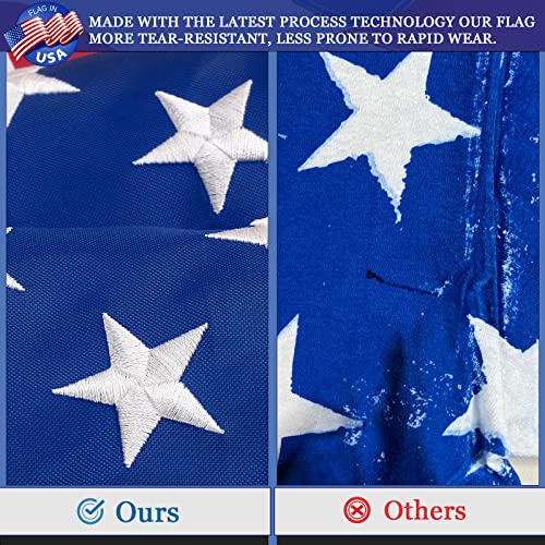 Luxury American Flag with Embroidered Star