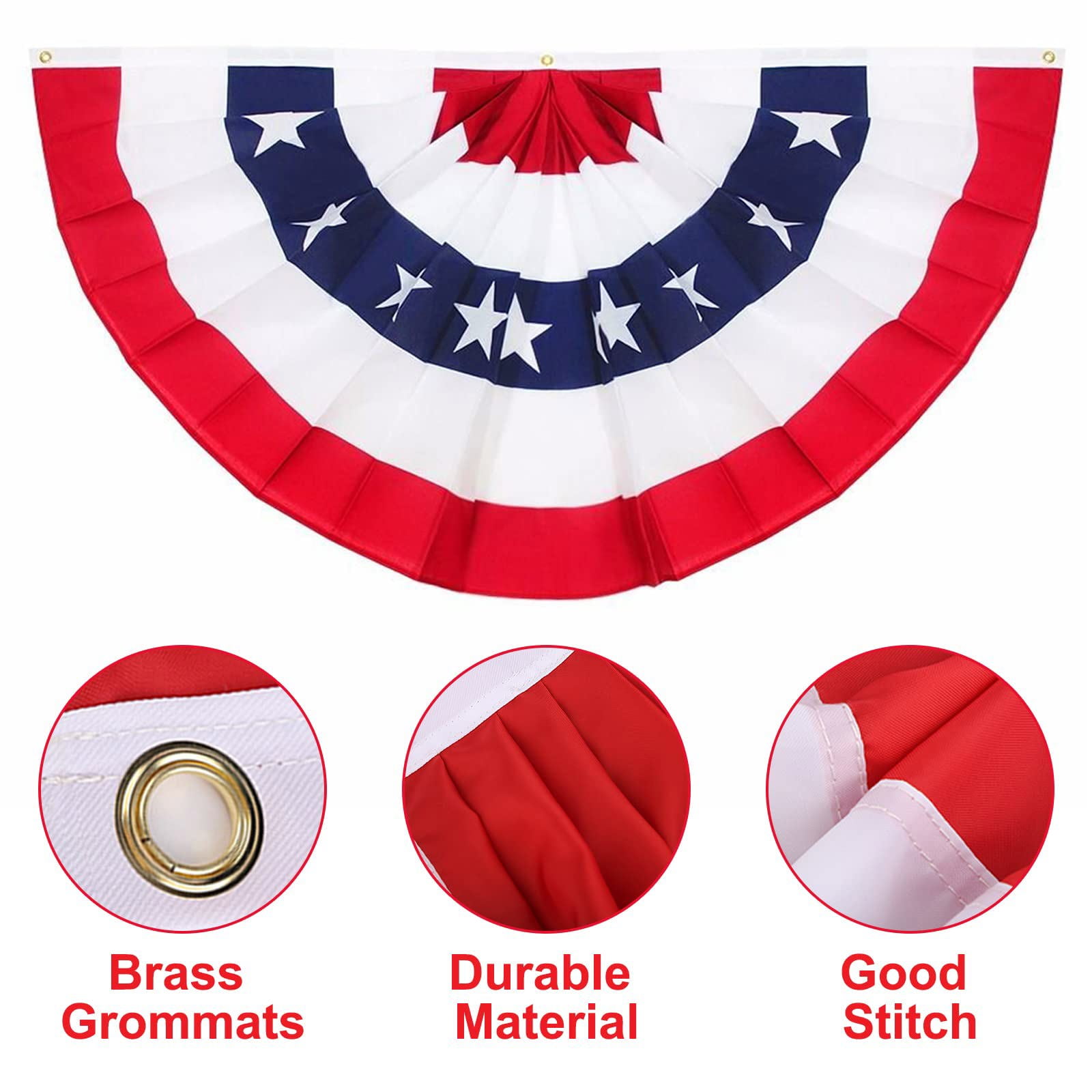 4th of July Patriotic Fan Flag Set