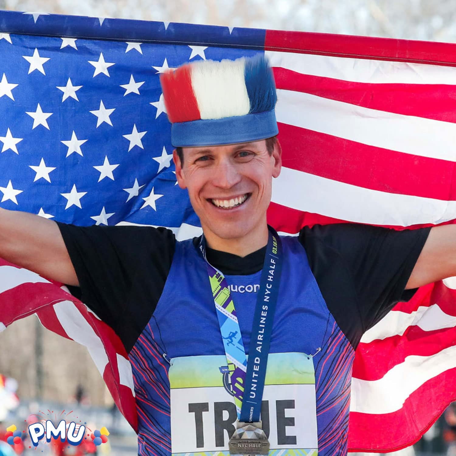 USA Crazy Hair Headband for 4th of July