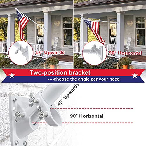 5ft Tangle-Free American Flagpole Kit