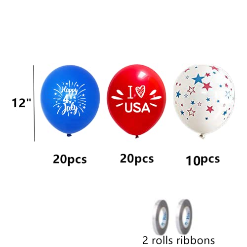 52-Piece 4th of July Patriotic Balloon Set